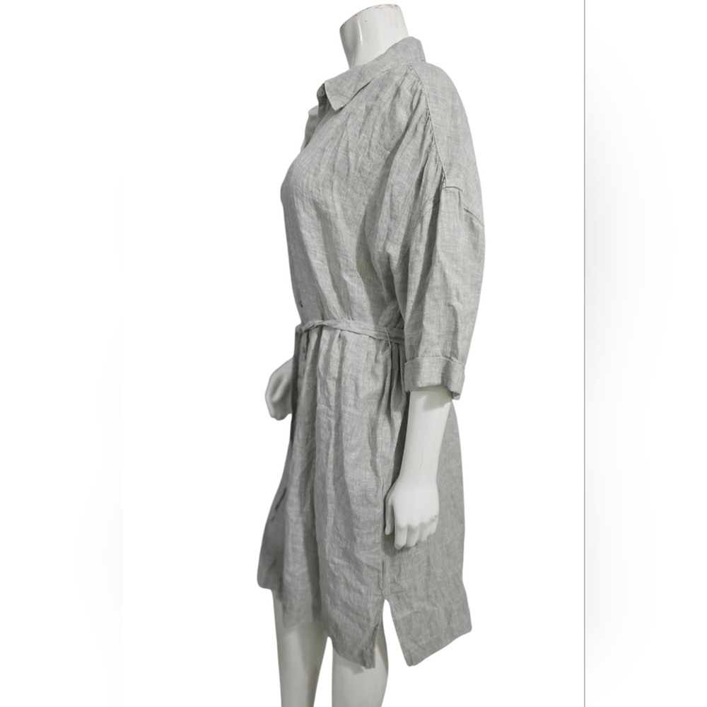 Tahari 100 % Linen Midi Shirt Dress XL NWT - Picture 4 of 14